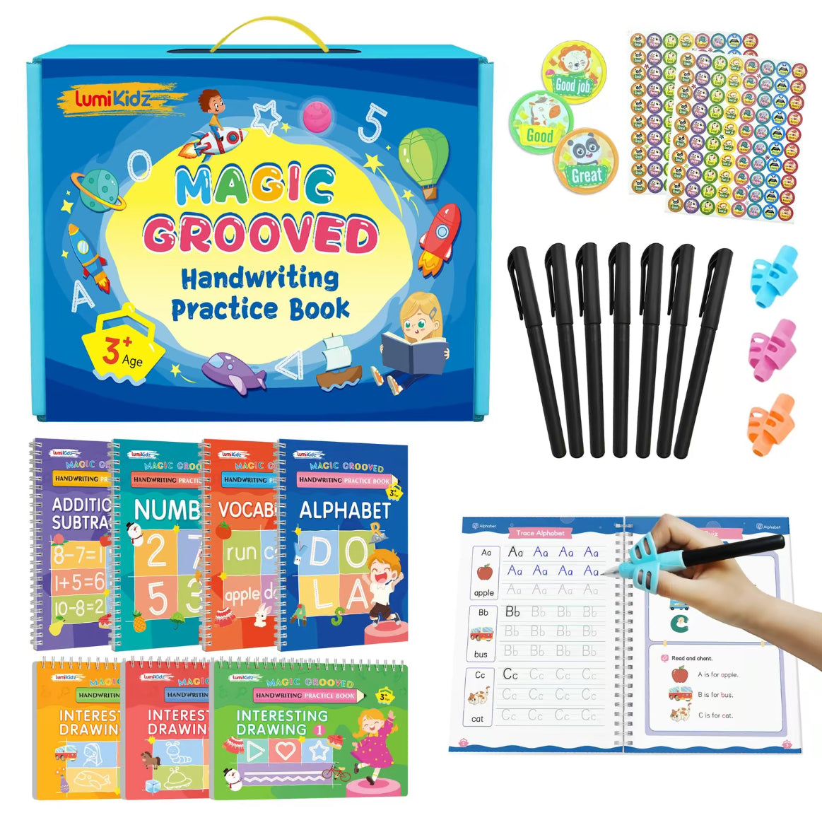 Magic Grooved Writing Practice Books