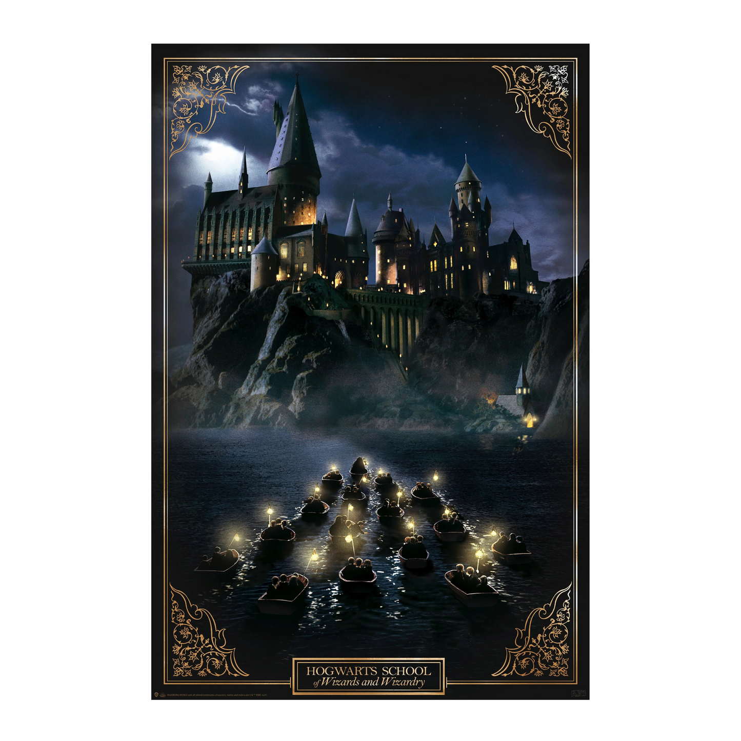 Magical School Vintage H-Hogwarts Poster