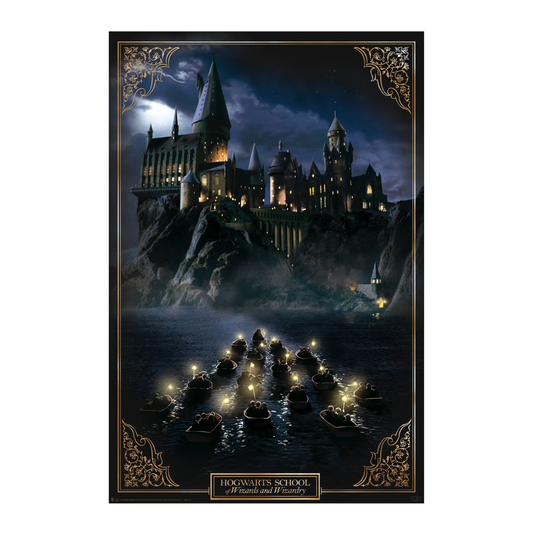 Magical School Vintage H-Hogwarts Poster